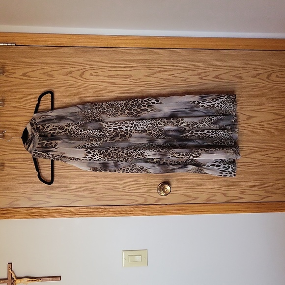 Joseph Ribkoff, meek neck trapeze dress - Picture 3 of 4